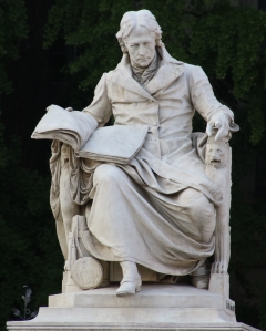 Wilhelm von Humboldt vor der Universität in Berlin